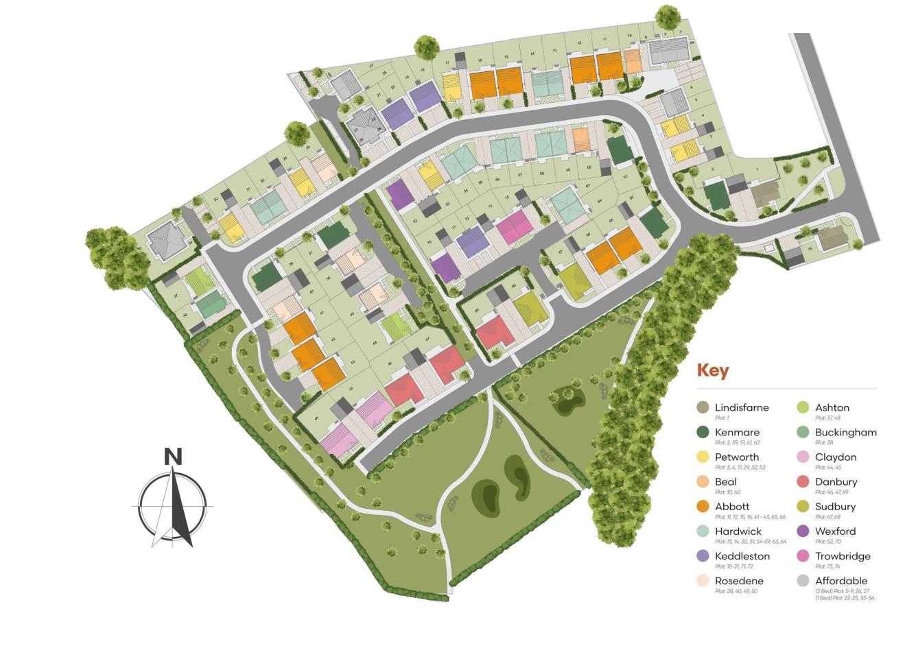 Oakham Grange site map