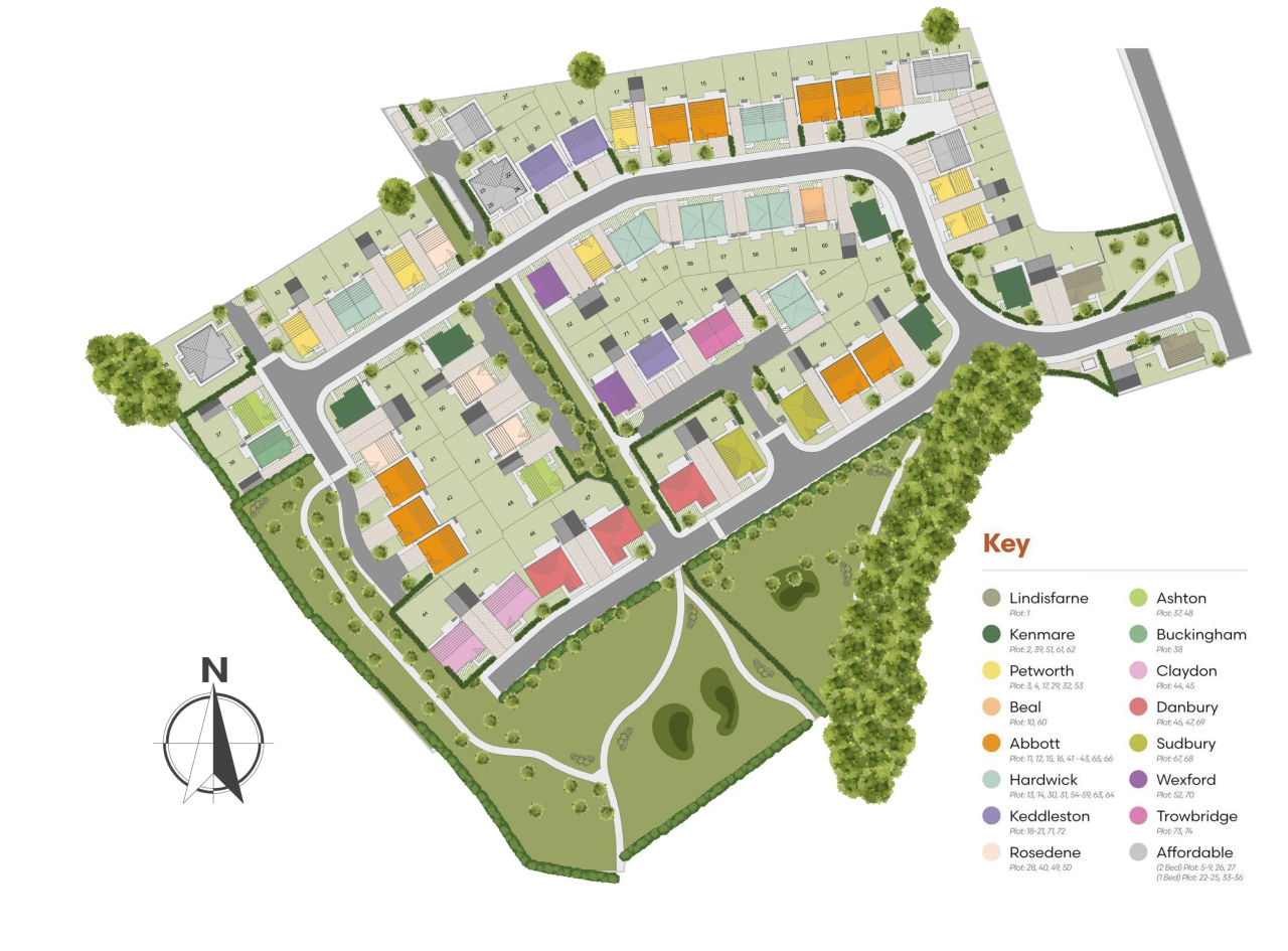 Oakham Grange site map
