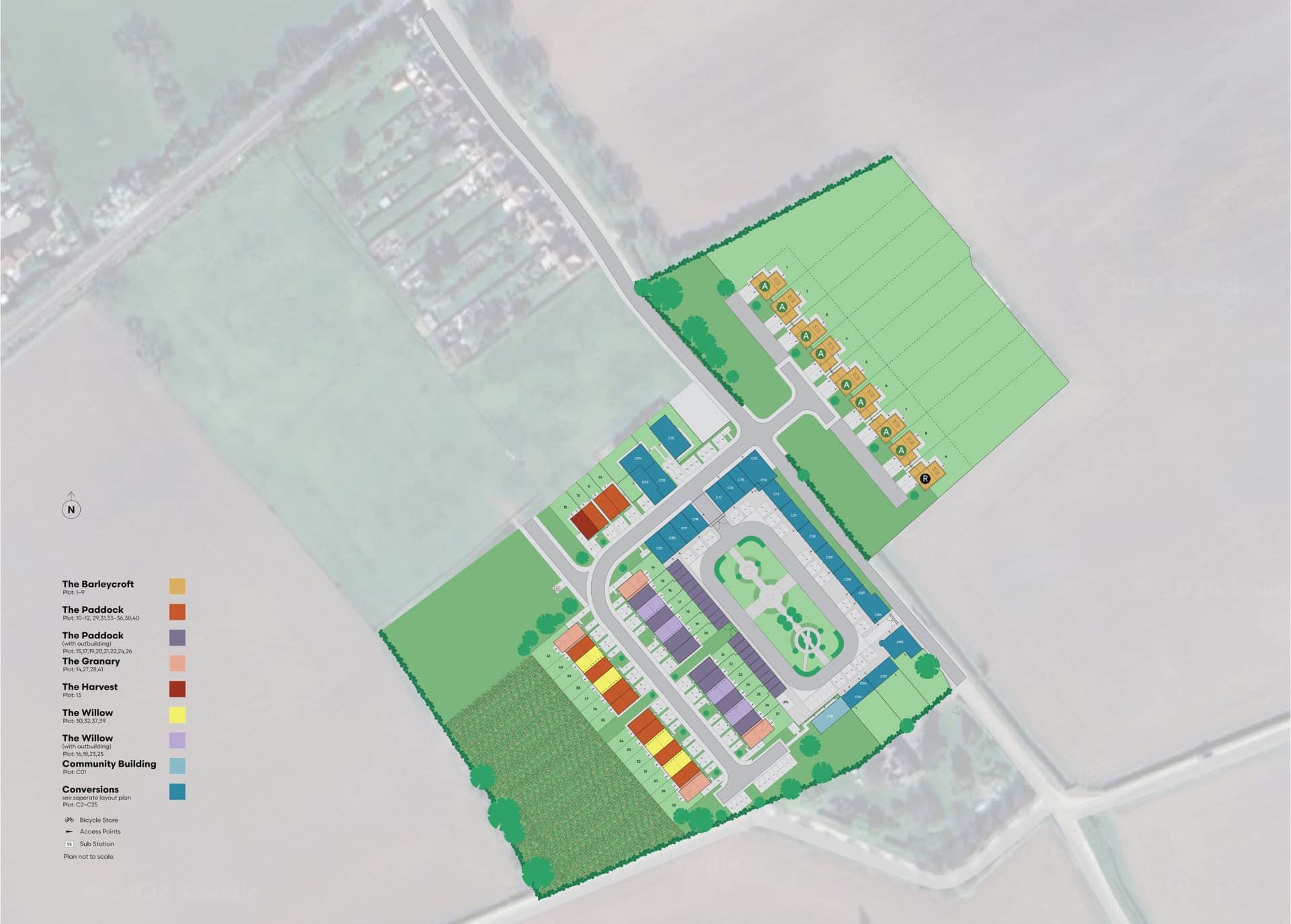 The Old Farmstead site map
